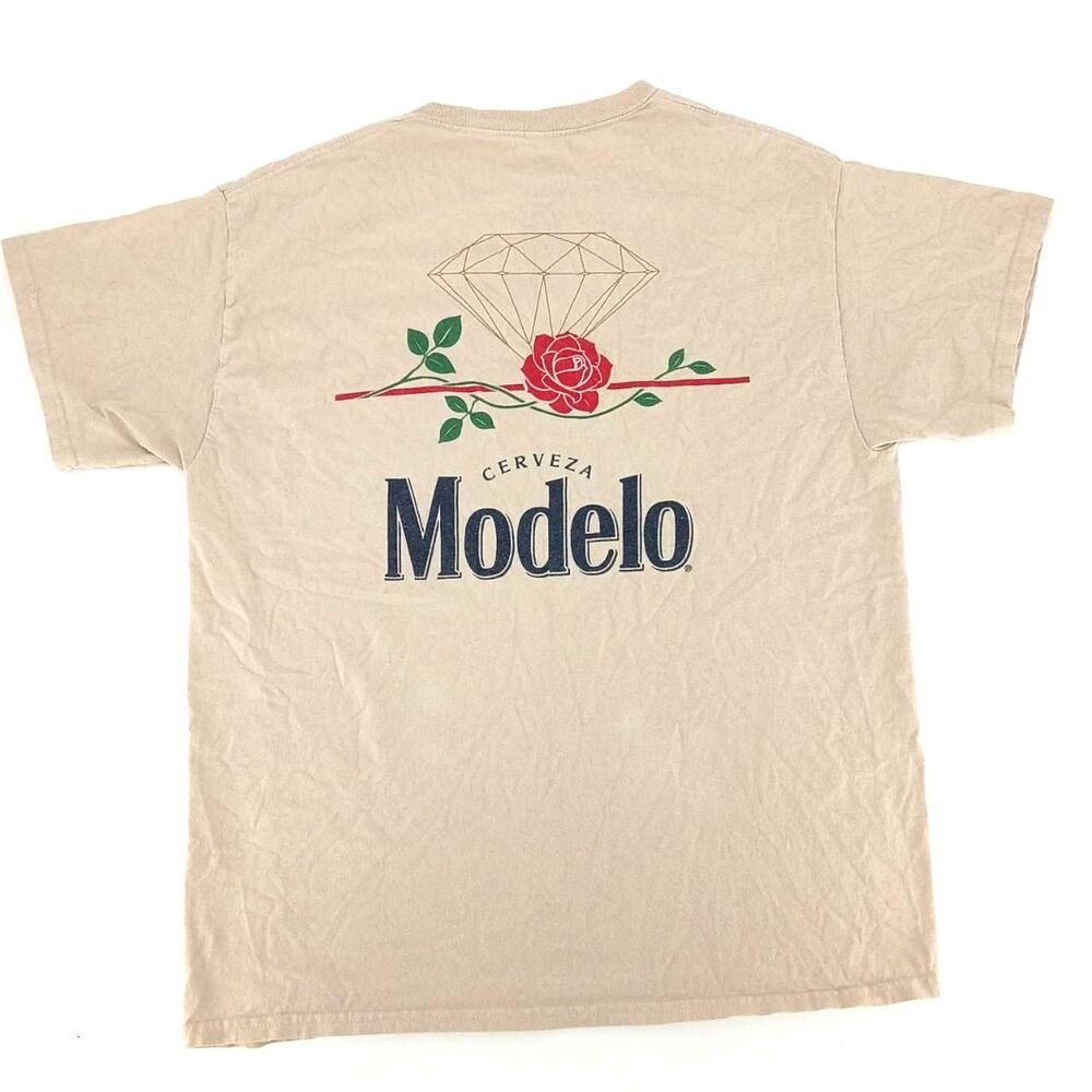 Diamond Supply Co x Modelo Rose Tee Sand Graphic Streetwear Skater L